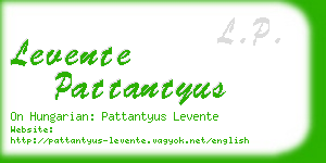 levente pattantyus business card